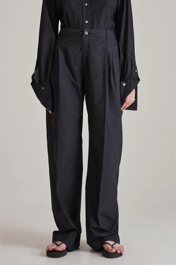 HOPE LUNGO TROUSERS BLACK COTTON